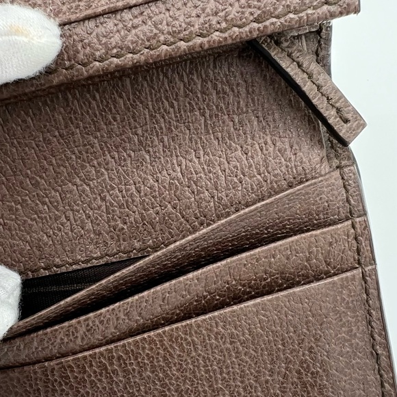 Gucci Women's Ophidia GG Leather Trimmed Card Case Wallet❤️ - Picture 5 of 10